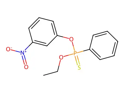 O-Ethyl O-(3-nitrophenyl) phenylphosphonothioate structure