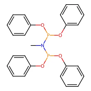 Imidodiphosphorous acid, methyl-, tetraphenyl ester structure