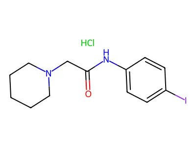 N-(4-Iodophenyl)-2-(1-piperidinyl)acetamide hydrochloride structure