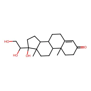 4-Pregnen-17,20|A,21-triol-3-one structure