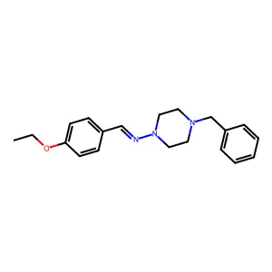 N-(4-benzylpiperazin-1-yl)-1-(4-ethoxyphenyl)methanimine structure