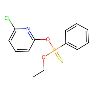 O-(6-Chloropyridin-2-yl) O-ethyl phenylthiophosphonate structure