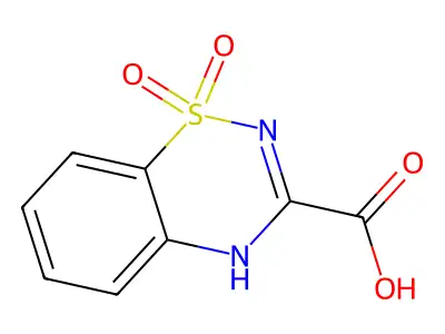 2H-1,2,4-Benzothiadiazine-1,1-dioxide-3-carboxylic acid structure