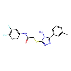 2-{[4-amino-5-(3-methylphenyl)-4H-1,2,4-triazol-3-yl]sulfanyl}-N-(3,4-difluorophenyl)acetamide structure