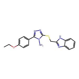 3-(1H-Benzoimidazol-2-ylmethylsulfanyl)-5-(4-ethoxy-phenyl)-[1,2,4]triazol-4-ylamine structure