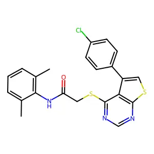 C22H18ClN3OS2 structure