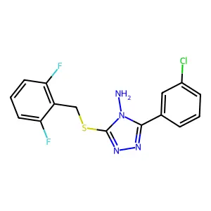 3-(3-Chlorophenyl)-5-((2,6-difluorobenzyl)thio)-4H-1,2,4-triazol-4-amine structure
