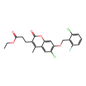 C22H19Cl2FO5 structure