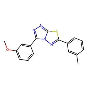 3-(3-Methoxyphenyl)-6-(3-methylphenyl)-[1,2,4]triazolo[3,4-b][1,3,4]thiadiazole structure