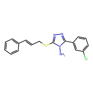 3-(3-Chlorophenyl)-5-(cinnamylthio)-4H-1,2,4-triazol-4-amine structure
