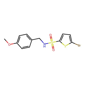 5-bromo-N-(4-methoxybenzyl)thiophene-2-sulfonamide structure