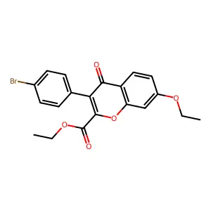 ethyl 3-(4-bromophenyl)-7-ethoxy-4-oxo-4H-chromene-2-carboxylate structure