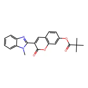 [3-(1-Methylbenzimidazol-2-yl)-2-oxochromen-7-yl] 2,2-dimethylpropanoate structure