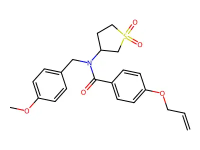 N-(1,1-dioxidotetrahydrothiophen-3-yl)-N-(4-methoxybenzyl)-4-(prop-2-en-1-yloxy)benzamide structure
