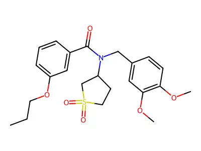 N-(3,4-dimethoxybenzyl)-N-(1,1-dioxidotetrahydrothiophen-3-yl)-3-propoxybenzamide structure