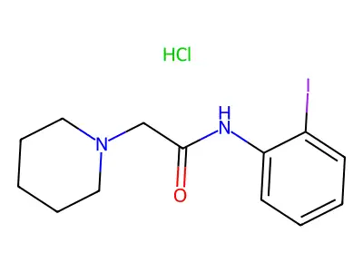 N-(2-iodophenyl)-2-piperidin-1-ylacetamide;hydrochloride structure