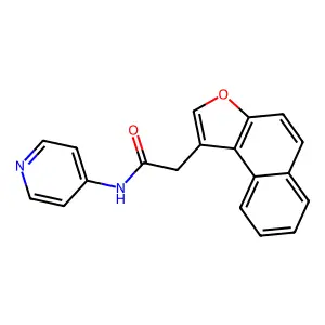 Naphtho[2,1-b]furan-1-acetamide, N-4-pyridinyl-(9CI) structure