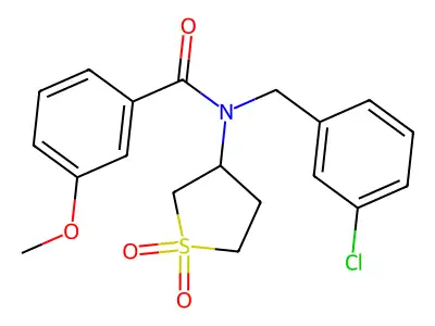 N-(3-chlorobenzyl)-N-(1,1-dioxidotetrahydro-3-thienyl)-3-methoxybenzamide structure