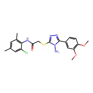 2-{[4-amino-5-(3,4-dimethoxyphenyl)-4H-1,2,4-triazol-3-yl]sulfanyl}-N-(2-chloro-4,6-dimethylphenyl)acetamide structure