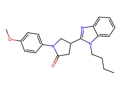 4-(1-Butylbenzimidazol-2-yl)-1-(4-methoxyphenyl)pyrrolidin-2-one structure