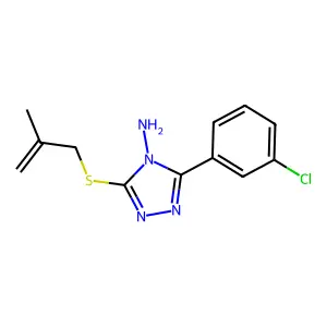 5-(3-Chlorophenyl)-3-(2-methylprop-2-enylthio)-1,2,4-triazole-4-ylamine structure