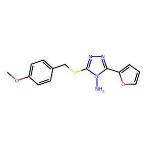 3-(Furan-2-yl)-5-[(4-methoxyphenyl)methylsulfanyl]-1,2,4-triazol-4-amine structure