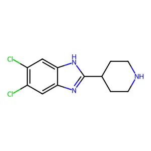 5,6-dichloro-2-(piperidin-4-yl)-1H-1,3-benzodiazole structure
