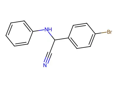 2-Anilino-2-(4-bromophenyl)acetonitrile structure