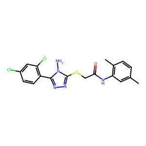 2-{[4-amino-5-(2,4-dichlorophenyl)-4H-1,2,4-triazol-3-yl]sulfanyl}-N-(2,5-dimethylphenyl)acetamide structure