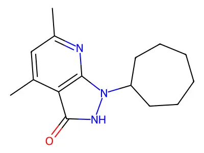 1-cycloheptyl-4,6-dimethyl-1H-pyrazolo[3,4-b]pyridin-3-ol structure