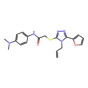 N-[4-(dimethylamino)phenyl]-2-{[5-(furan-2-yl)-4-(prop-2-en-1-yl)-4H-1,2,4-triazol-3-yl]sulfanyl}acetamide structure