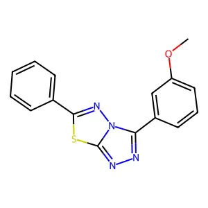 3-(3-Methoxyphenyl)-6-phenyl-[1,2,4]triazolo[3,4-b][1,3,4]thiadiazole structure