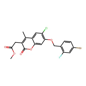 C20H15BrClFO5 structure