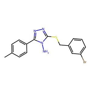 3-[(3-Bromophenyl)methylthio]-5-(4-methylphenyl)-1,2,4-triazole-4-ylamine structure
