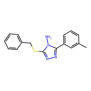 5-(3-Methylphenyl)-3-(phenylmethylthio)-1,2,4-triazole-4-ylamine structure