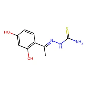 [1-(2,4-Dihydroxyphenyl)ethylideneamino]thiourea structure
