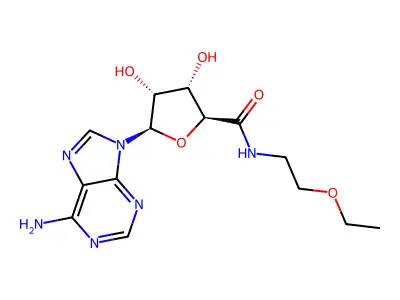 Ribofuranuronamide, 1-(6-amino-9H-purin-9-yl)-1-deoxy-N-(2-ethoxyethyl)- structure
