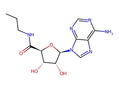 1-(6-Amino-9H-purin-9-yl)-1-deoxy-N-propyl-beta-D-ribofuranuronamide structure