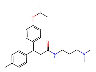 N-[3-(dimethylamino)propyl]-3-(4-methylphenyl)-3-(4-propan-2-yloxyphenyl)propanamide structure