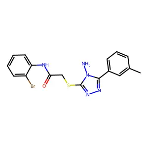 2-{[4-amino-5-(3-methylphenyl)-4H-1,2,4-triazol-3-yl]sulfanyl}-N-(2-bromophenyl)acetamide structure