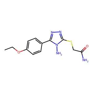 2-[4-Amino-5-(4-ethoxyphenyl)-1,2,4-triazol-3-ylthio]acetamide structure