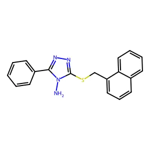3-(Naphthylmethylthio)-5-phenyl-1,2,4-triazole-4-ylamine structure