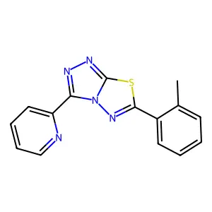 6-(2-Methylphenyl)-3-pyridin-2-yl-[1,2,4]triazolo[3,4-b][1,3,4]thiadiazole structure