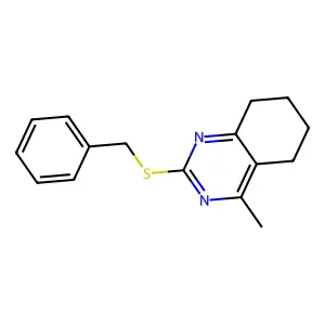 2-(Benzylsulfanyl)-4-methyl-5,6,7,8-tetrahydroquinazoline structure