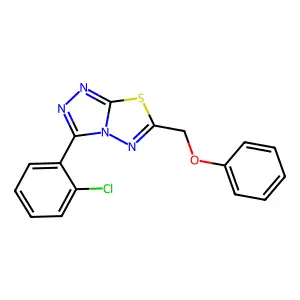 3-(2-Chlorophenyl)-6-(phenoxymethyl)-[1,2,4]triazolo[3,4-b][1,3,4]thiadiazole structure