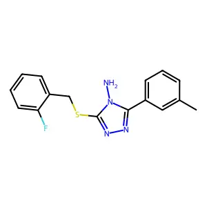 3-[(2-Fluorophenyl)methylthio]-5-(3-methylphenyl)-1,2,4-triazole-4-ylamine structure
