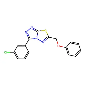 3-(3-Chlorophenyl)-6-(phenoxymethyl)-[1,2,4]triazolo[3,4-b][1,3,4]thiadiazole structure