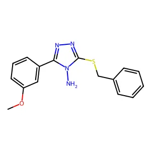 5-(3-Methoxyphenyl)-3-(phenylmethylthio)-1,2,4-triazole-4-ylamine structure