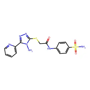 2-{[4-amino-5-(pyridin-2-yl)-4H-1,2,4-triazol-3-yl]sulfanyl}-N-(4-sulfamoylphenyl)acetamide structure