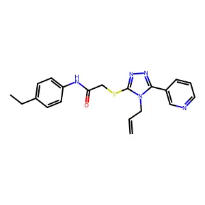 N-(4-ethylphenyl)-2-{[4-(prop-2-en-1-yl)-5-(pyridin-3-yl)-4H-1,2,4-triazol-3-yl]sulfanyl}acetamide structure